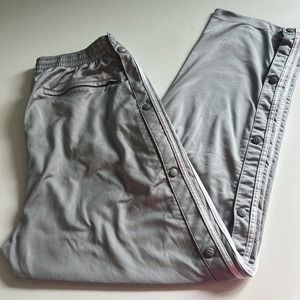 Adidas XL Mens Tear Away Basketball Pants Open Snap Button Joggers 36-38 W x 32L